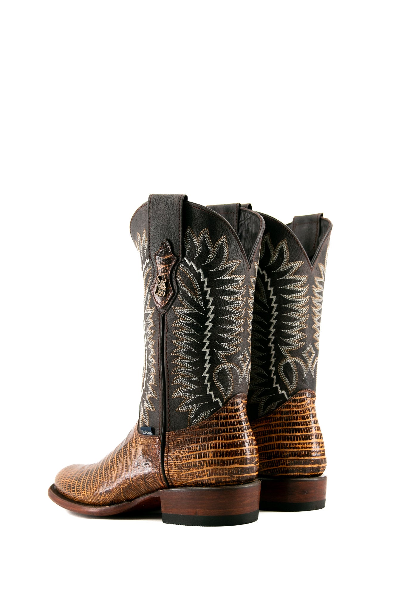 Western Cowboy Boots for Men & Women - Genuine Leather Lizard Round Toe Rodeo Boots - Perfect for Country Dancing, Rodeo Events & Western Fashion