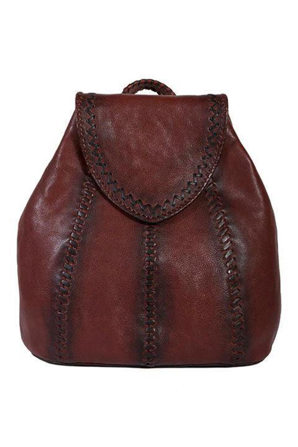 Scully Women's Whip Stitch Leather Backpack Purse Handbag - 759-35-23 | Stylish & Durable for Work, Travel & Everyday Use