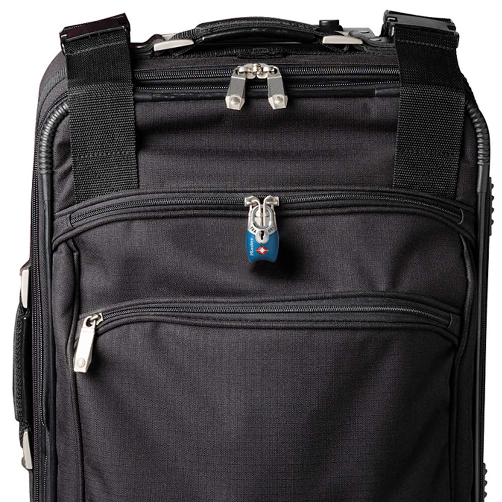 Master Lock 4689T TSA Approved Keyed Padlock (2-Pack) & 4688D Combination Luggage Lock (Blue) - Secure Travel Essentials for Suitcases, Backpacks, and Gym Bags