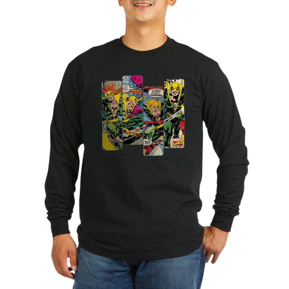 Marvel Iron Fist Graphic Long Sleeve T-Shirt for Men & Women - Superhero Comic Tee for Casual Wear, Cosplay & Gifts