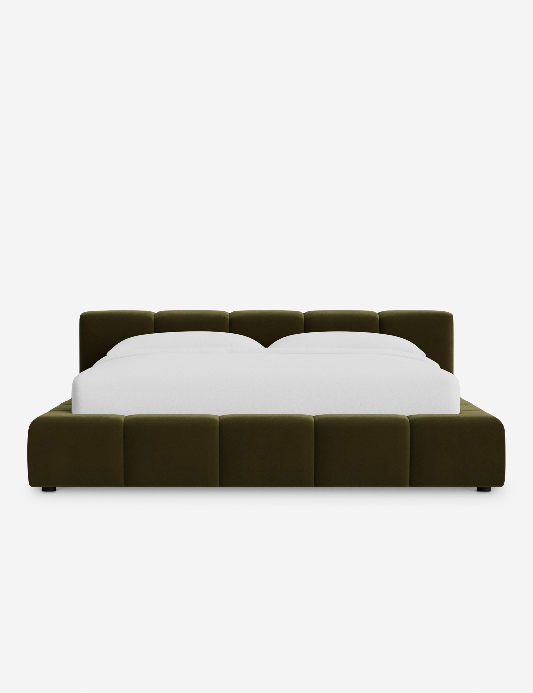 Cambry Platform Bed Frame - Modern Minimalist Wooden Bed with Headboard - Perfect for Bedroom, Guest Room & Small Spaces