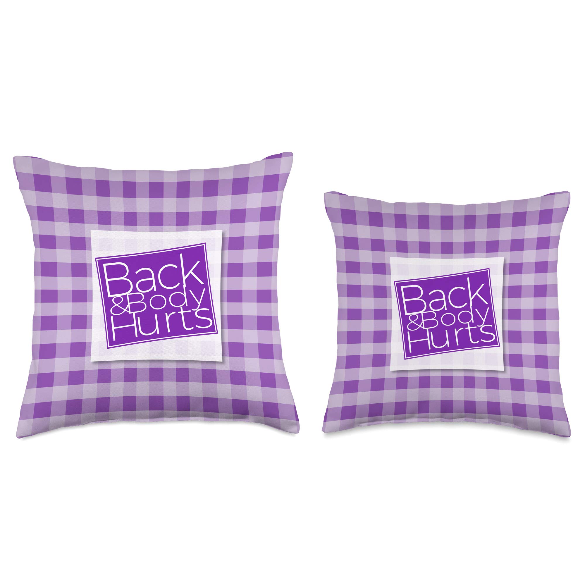 Purple Orthopedic Throw Pillow for Back & Body Pain Relief - Perfect for Sofa, Bed, Couch & Love Seat Comfort