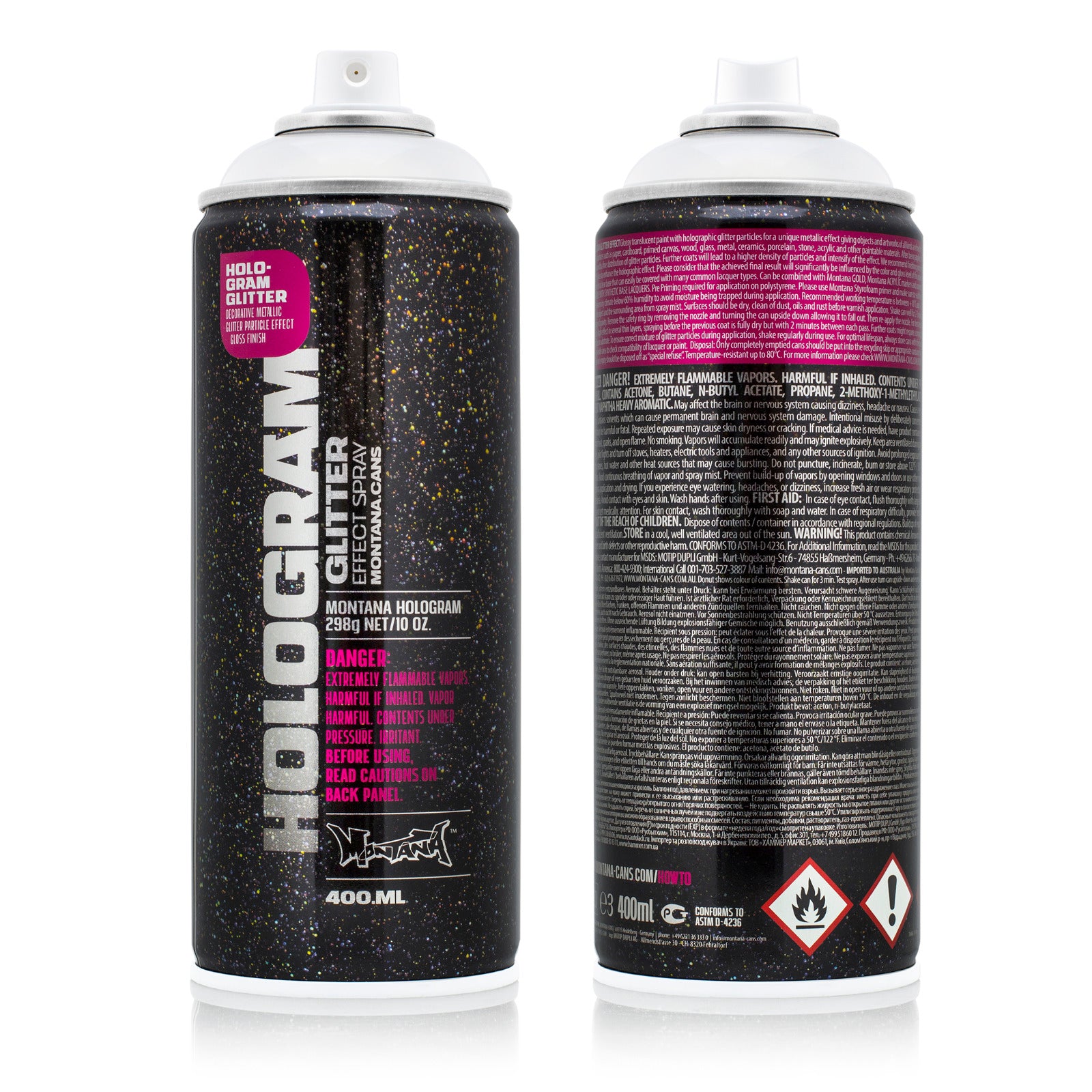 Montana Holographic Glitter 400ml - High Shine Gloss Finish for Nail Art, DIY Crafts & Body Makeup | Perfect for Festival, Cosplay & Party Decorations