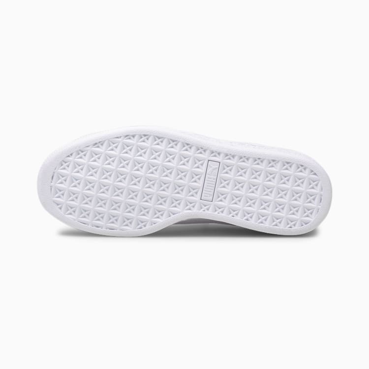 PUMA Junior Basket Classic XXI Big Kids' White Basketball Shoes - Comfortable & Stylish Sneakers for Boys and Girls - Perfect for School, Sports, and Casual Wear