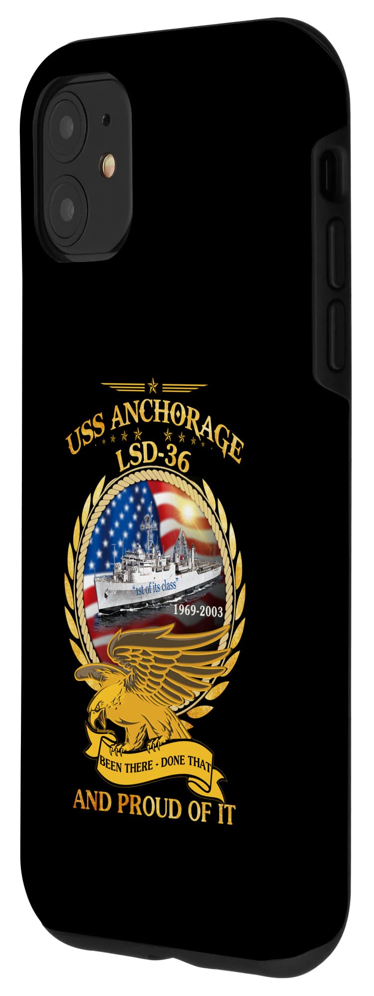 iPhone 11 Case with USS Anchorage (LSD-36) Design - Durable Protective Cover for Navy Ship Enthusiasts | Perfect for Military History Buffs & Navy Veterans
