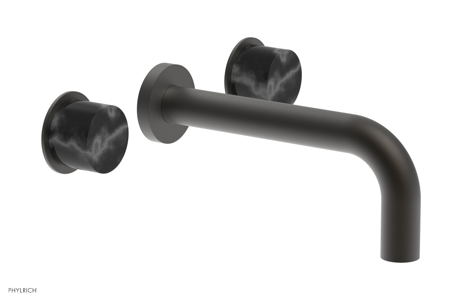 Premium BASIC II Wall Lavatory Set - Black Marble 13