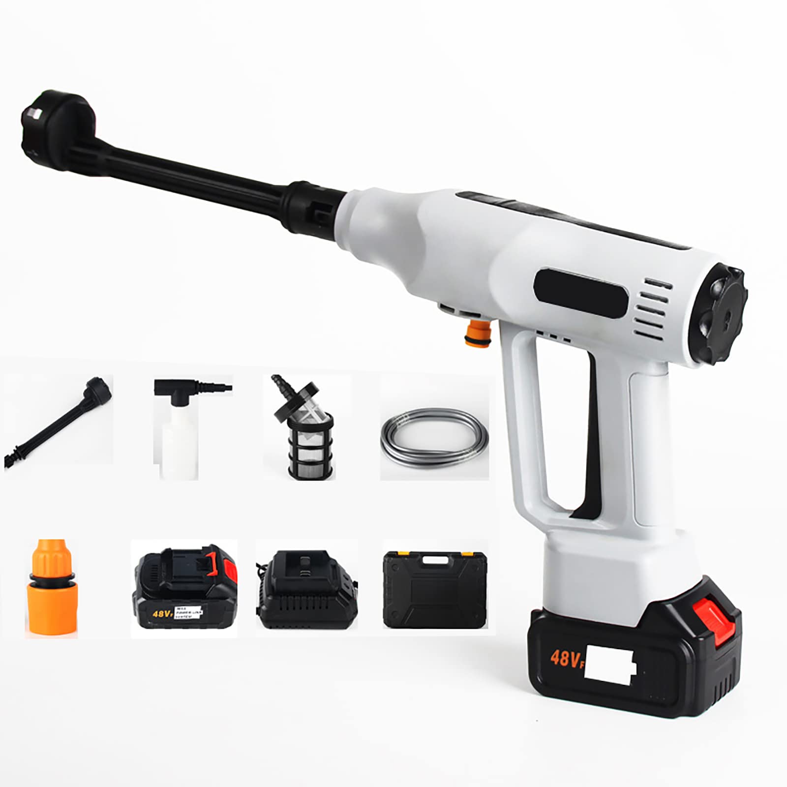 24V Cordless Electric Water Pump with Accessories - Portable Battery Powered Cleaner for Cars, Gardens, Terraces & Windows | Ideal for Outdoor Cleaning, Car Washing, and Home Maintenance