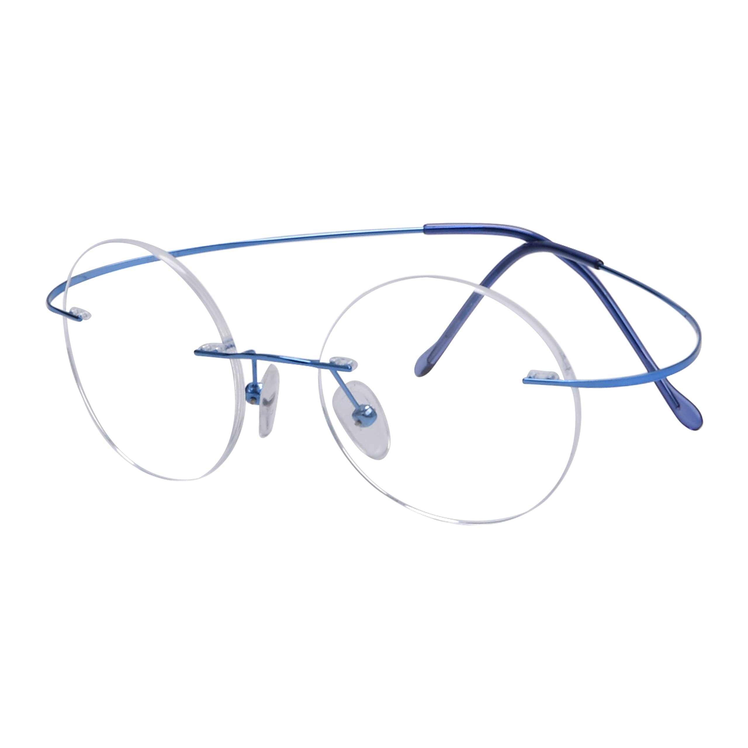 Titanium Rimless Round Reading Glasses for Men - Lightweight & Durable Eyewear - Perfect for Reading, Working, and Daily Use