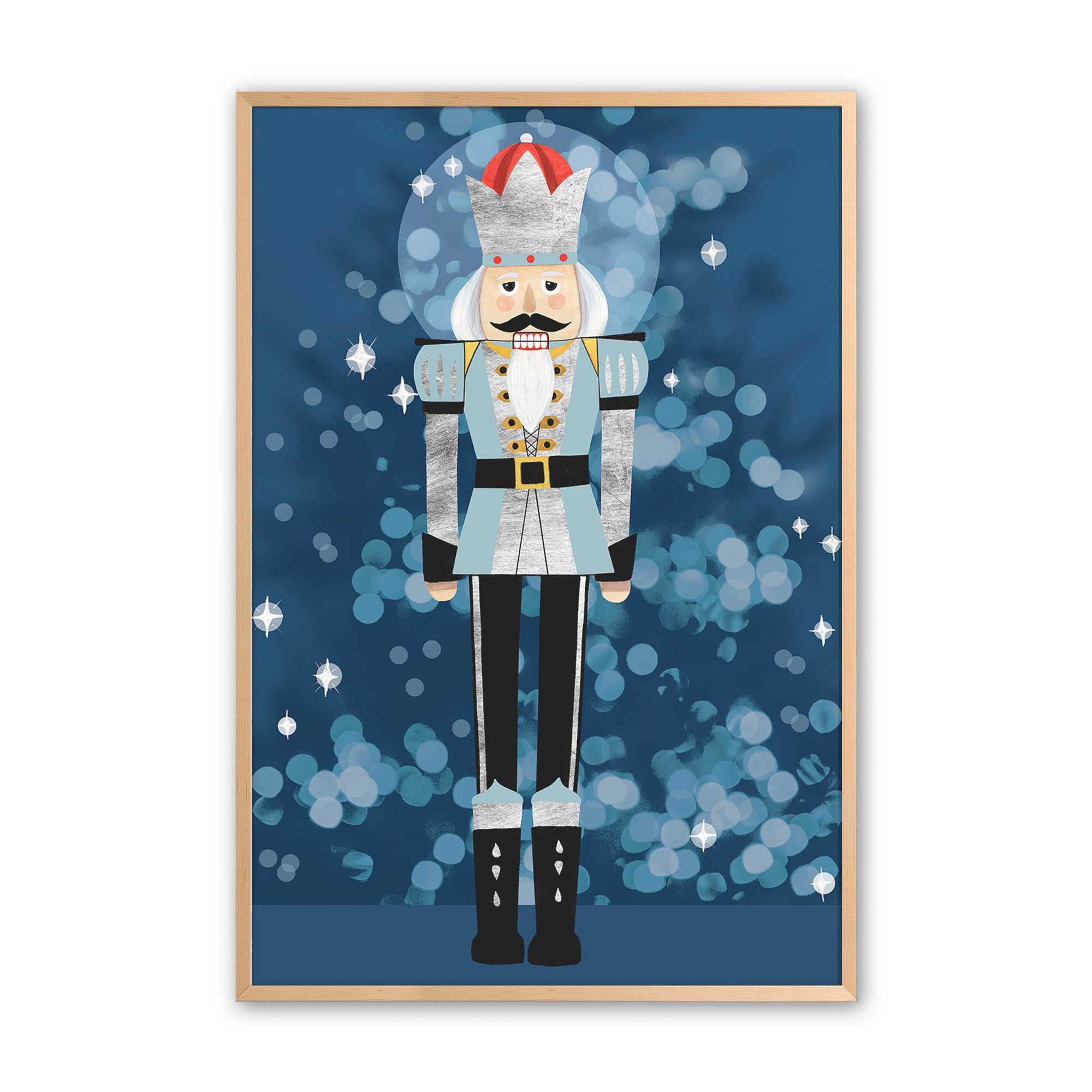 Blue Classic Nutcracker Figurine - Holiday Christmas Decor for Home, Party & Festive Gift