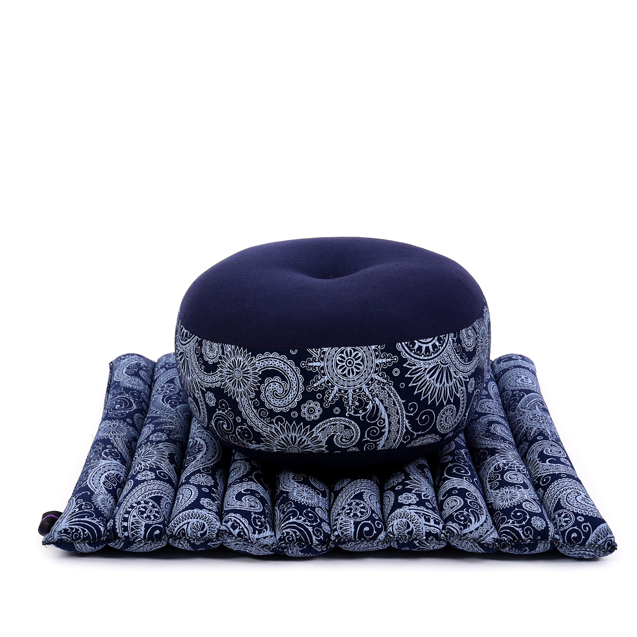 Premium Meditation Cushion Set - Zafu Yoga Pillow & Zabuton Mat with Natural Kapok Filling for Comfortable Sitting Posture | Perfect for Yoga, Zen Meditation, Home Practice & Mindfulness Exercises