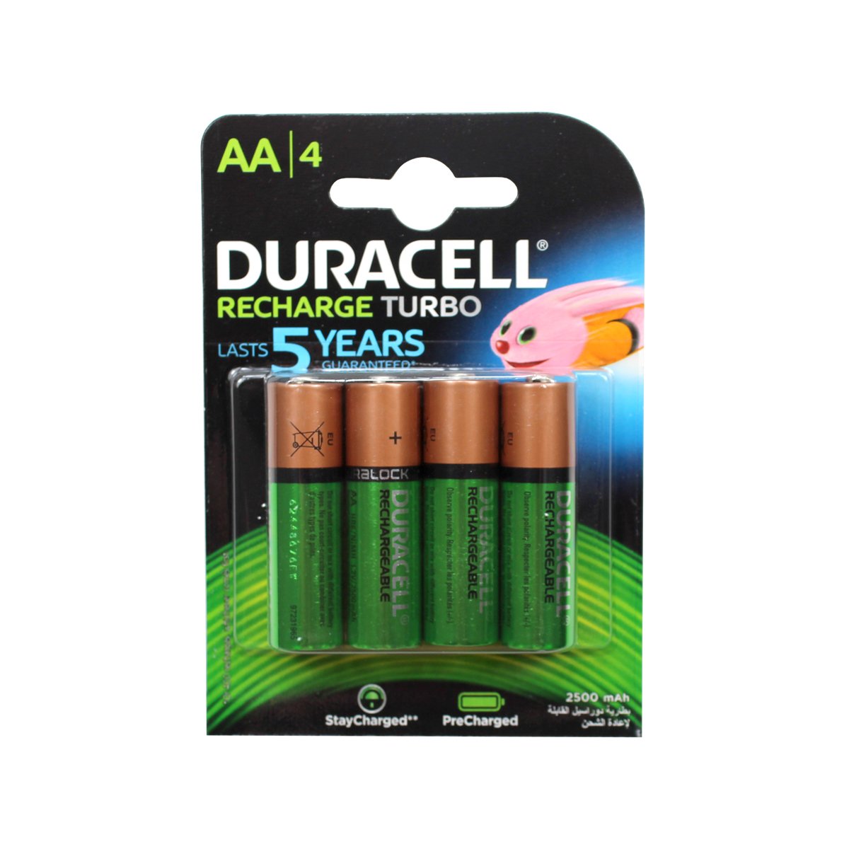 Duracell Rechargeable AA Batteries 2400mAh - 4 Pack | Long Lasting Power for Cameras, Toys & Electronics | Eco-Friendly Rechargeable Batteries