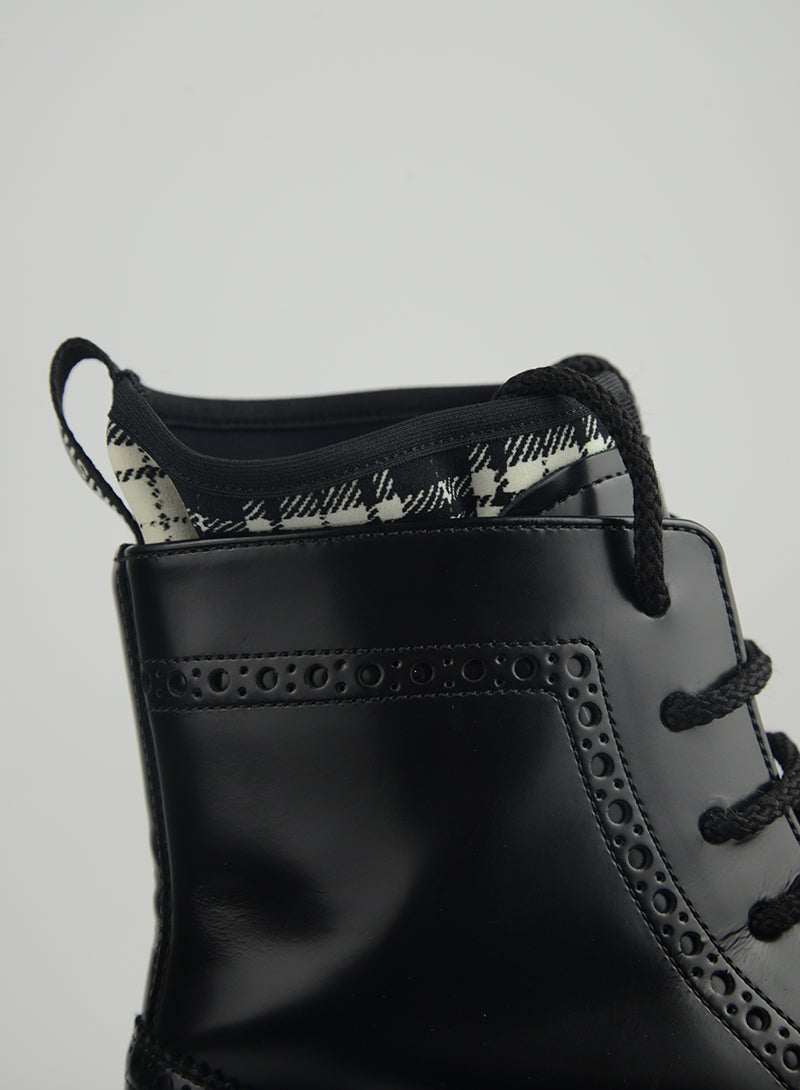 Dior Anfibi Duilio Black Leather Shoes Size 39 - Stylish & Comfortable for Casual Outings & Formal Events