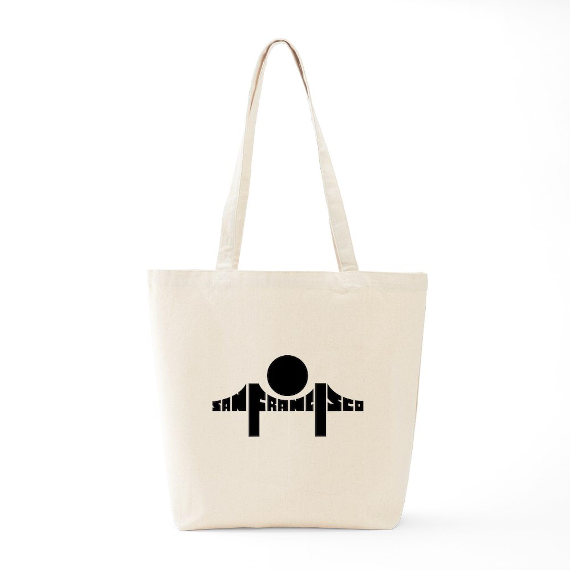 San Francisco Tote Bag - Natural Canvas Reusable Shopping Bag for Groceries, Beach & Travel | Eco-Friendly Cotton Tote with Premium Print