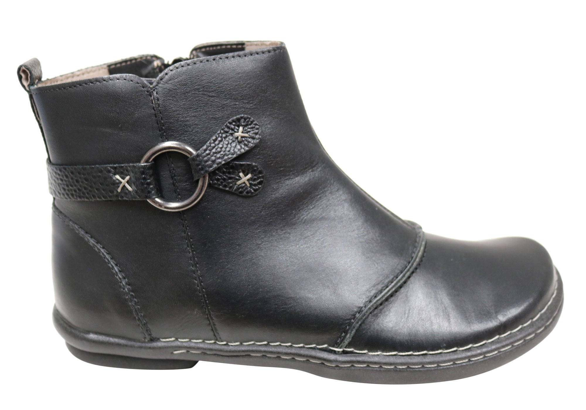 J Gean Andrea Women's Comfortable Leather Ankle Boots - Brazilian Made - Perfect for Fall Fashion, Office Wear & Casual Outings