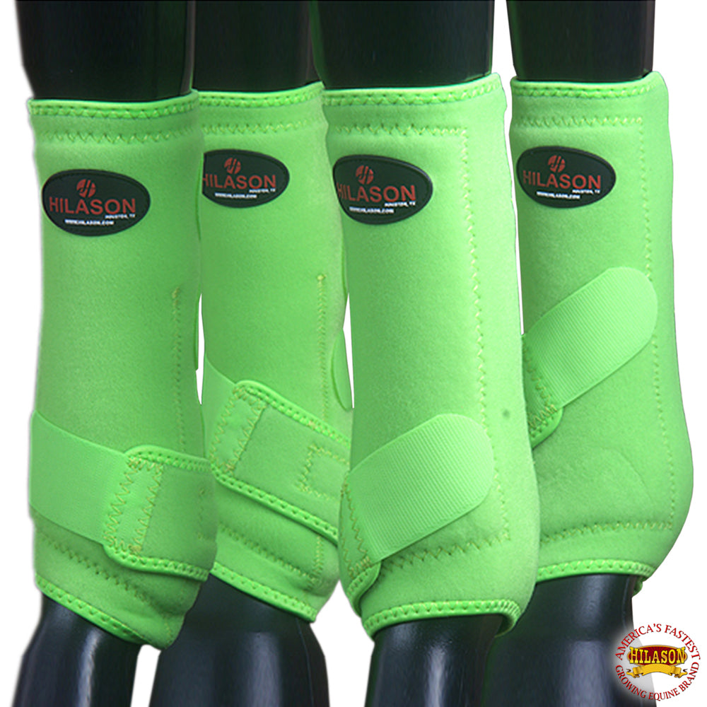 4 Pack Hilason Horse Sports Medicine Boots - Front & Hind Leg Protection for Training, Riding, and Injury Prevention