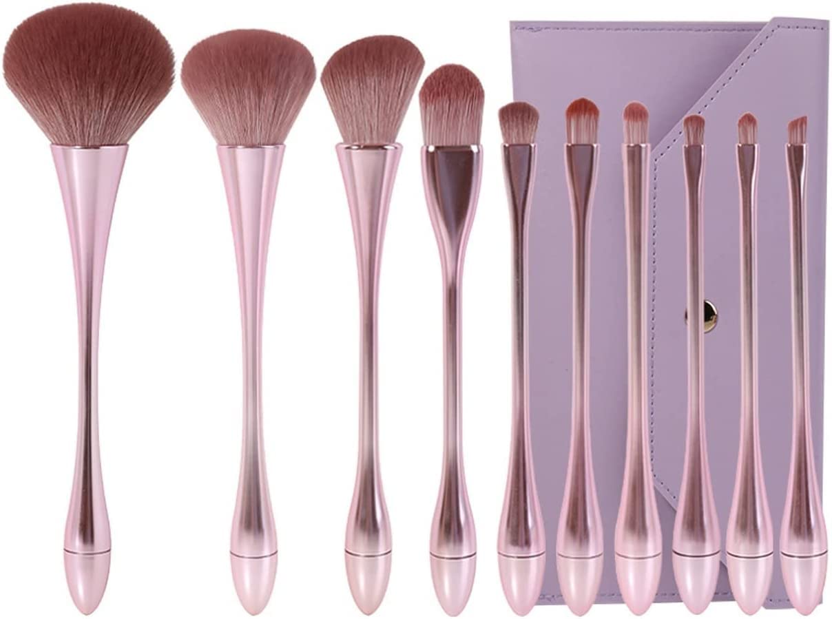 MIXIA 10-Piece Professional Makeup Brush Set - Powder, Foundation, Eyeshadow, Eyeliner, Lip & Contour Brushes - Concealer & Smudge Brush Tools - Perfect Gift for Makeup Lovers - Ideal for Daily Makeup, Contouring & Professional Makeup Application