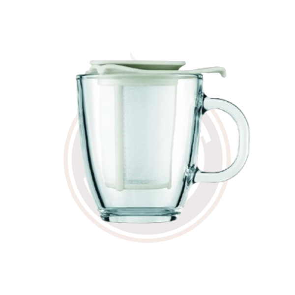 Bodum Yo Yo Set - 2-Piece Ceramic Mug and Stainless Steel Tea Strainer for Loose Leaf Tea | Perfect for Home, Office, and Gifts | Eco-Friendly Tea Brewing Accessories