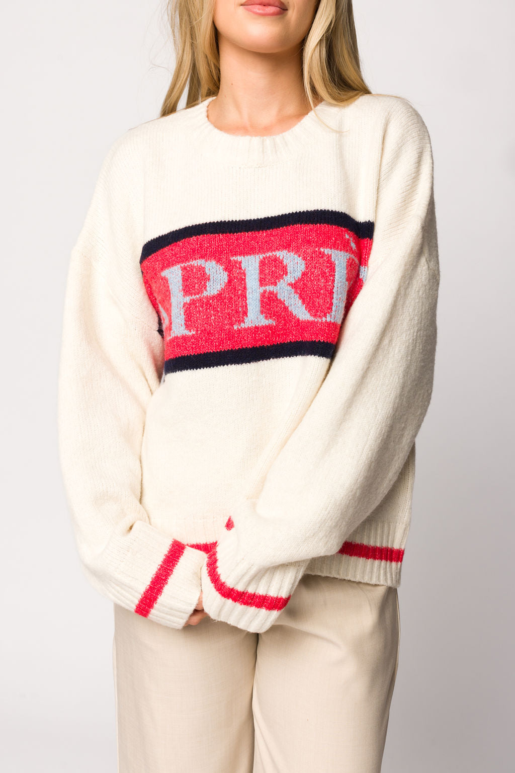 Apres Pullover Sweater Top in Cream | Women's Casual Knit Sweater | Perfect for Fall & Winter Outfits, Coffee Dates and Weekend Getaways