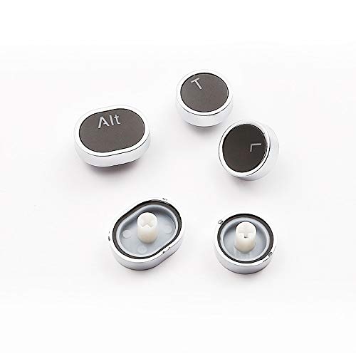 TopHGC 104 Keycap Set for Mechanical Keyboards - Retro Typewriter Punk Style Round Keycaps, Compatible with Most Backlit Keyboards (Black) | Perfect for Gaming, Typing & Custom Keyboard Builds