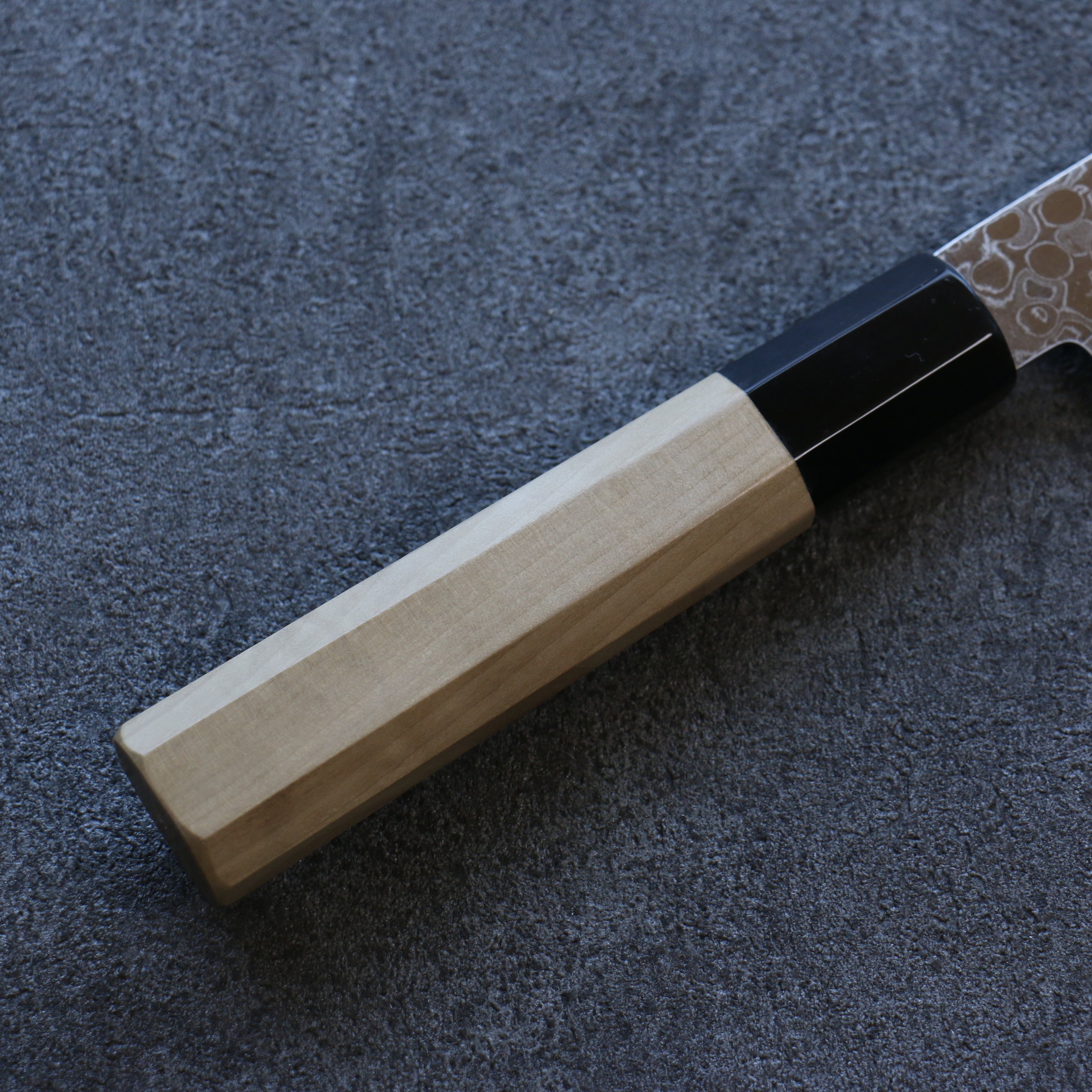 Premium Misuzu AUS10 Damascus Santoku Knife 180mm - Handcrafted Japanese Kitchen Knife with Magnolia Wood Handle - Perfect for Slicing, Dicing & Chopping Vegetables, Meat & Fish