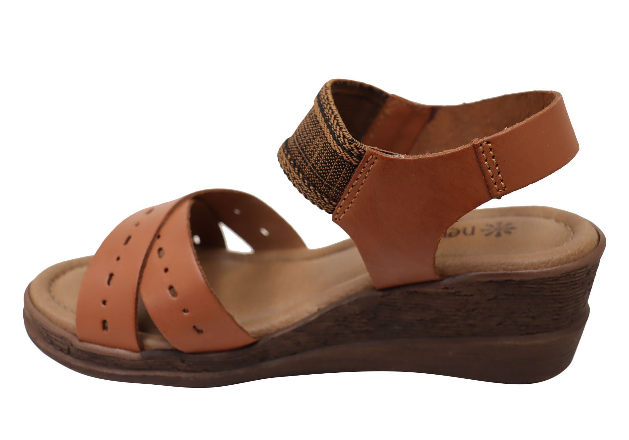 Emily Women's Comfortable Leather Wedge Sandals - Handmade in Brazil - Perfect for Summer, Beach & Casual Outings