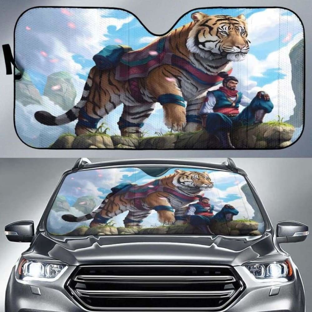 Art Tiger Car Sun Shades for Auto Windshield - UV Protection & Heat Blocking - Perfect for Summer Driving & Parking