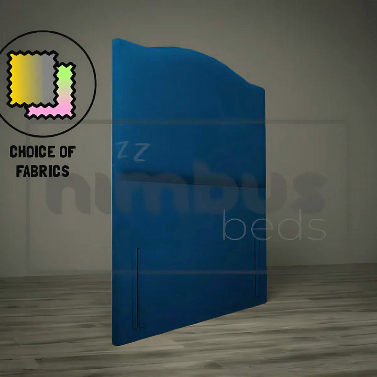 Modern Floor Standing Curve Headboard - Elegant Upholstered Bed Frame for Master Bedroom & Guest Room Decor