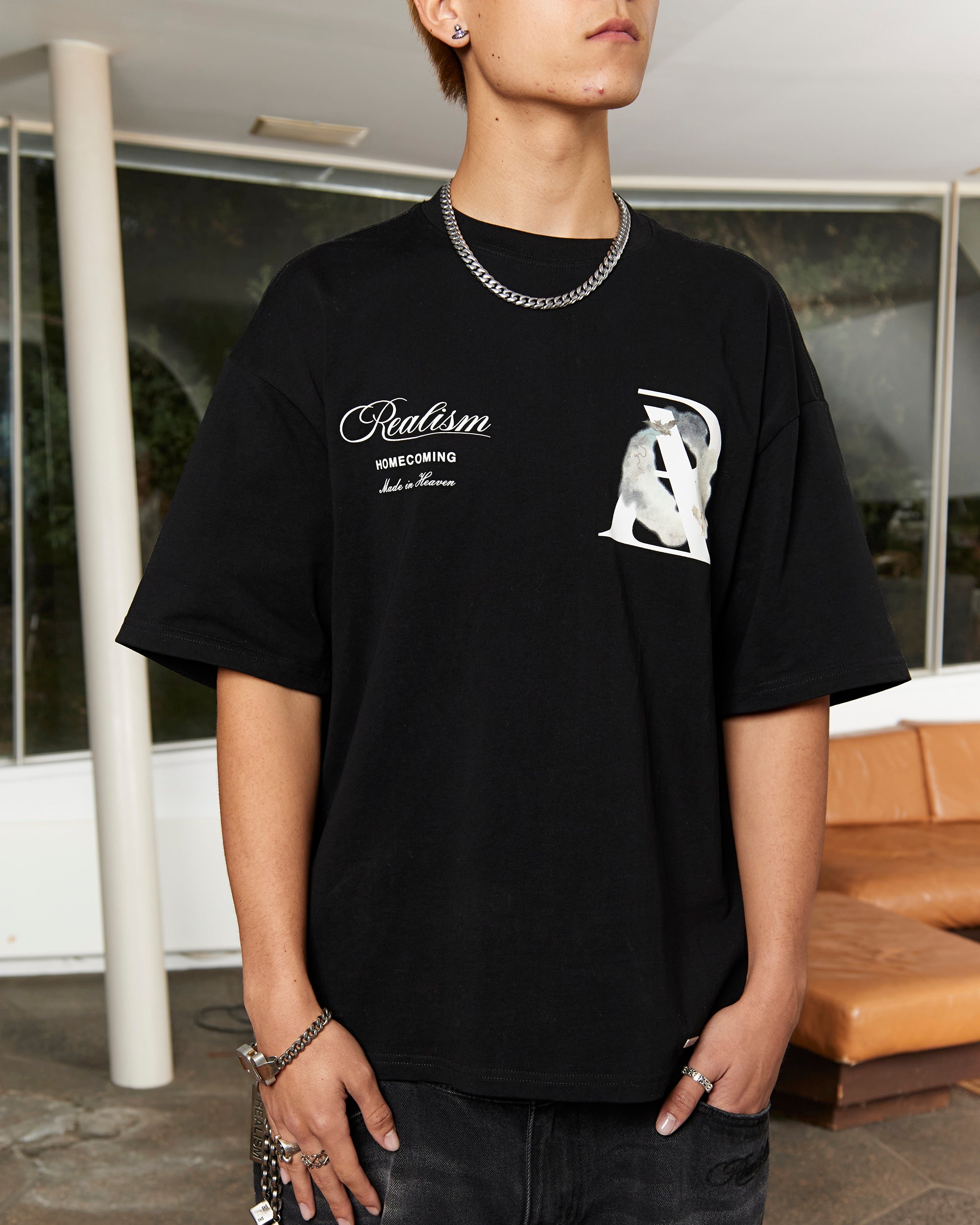 SSS Realism Halo Tee - Black Cotton T-Shirt for Men & Women | Trendy Streetwear & Casual Wear for Everyday Outfits