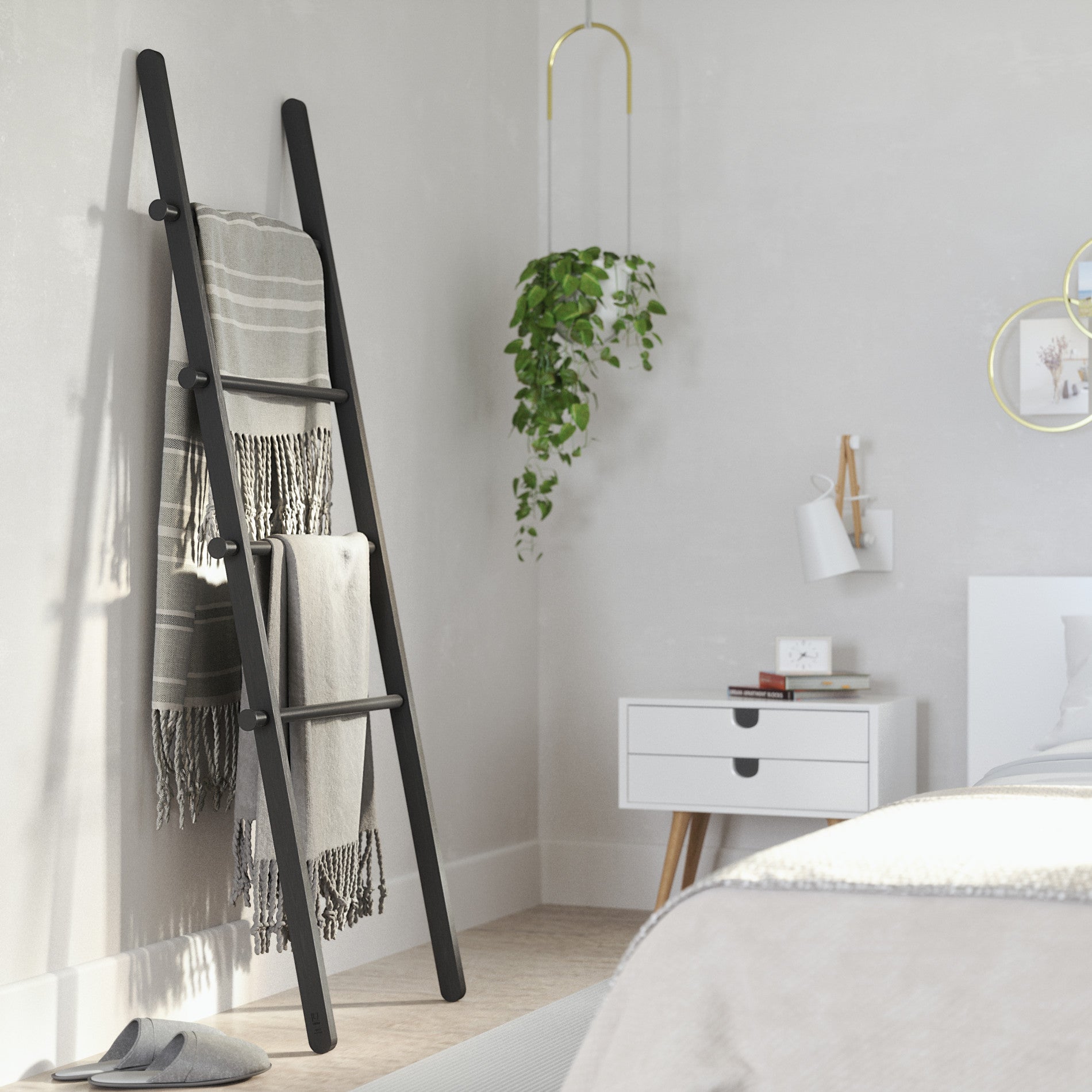Leana Ladder - Lightweight & Sturdy Aluminum Step Ladder for Home, Office, and Warehouse Use - Perfect for DIY Projects, Shelving, and Storage Organization