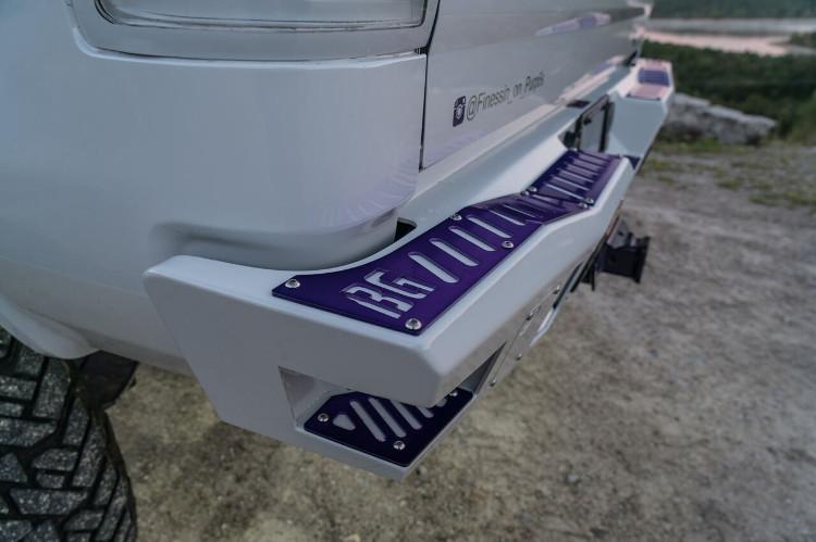 Bodyguard DFC15BNLT Rear Bumper for Chevy Silverado 2500/3500 HD (2015-2019) - A2 Style, No Sensor Light Cutouts - Heavy Duty Truck Protection for Off-Road & Towing