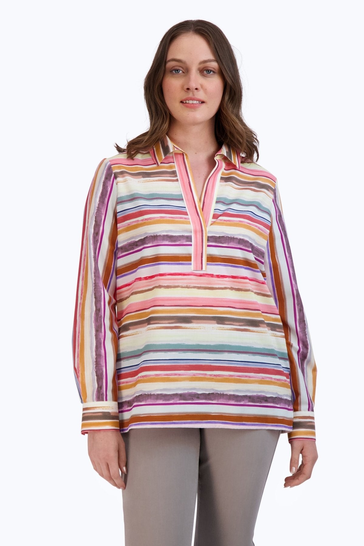 Multi Watercolor Stripe