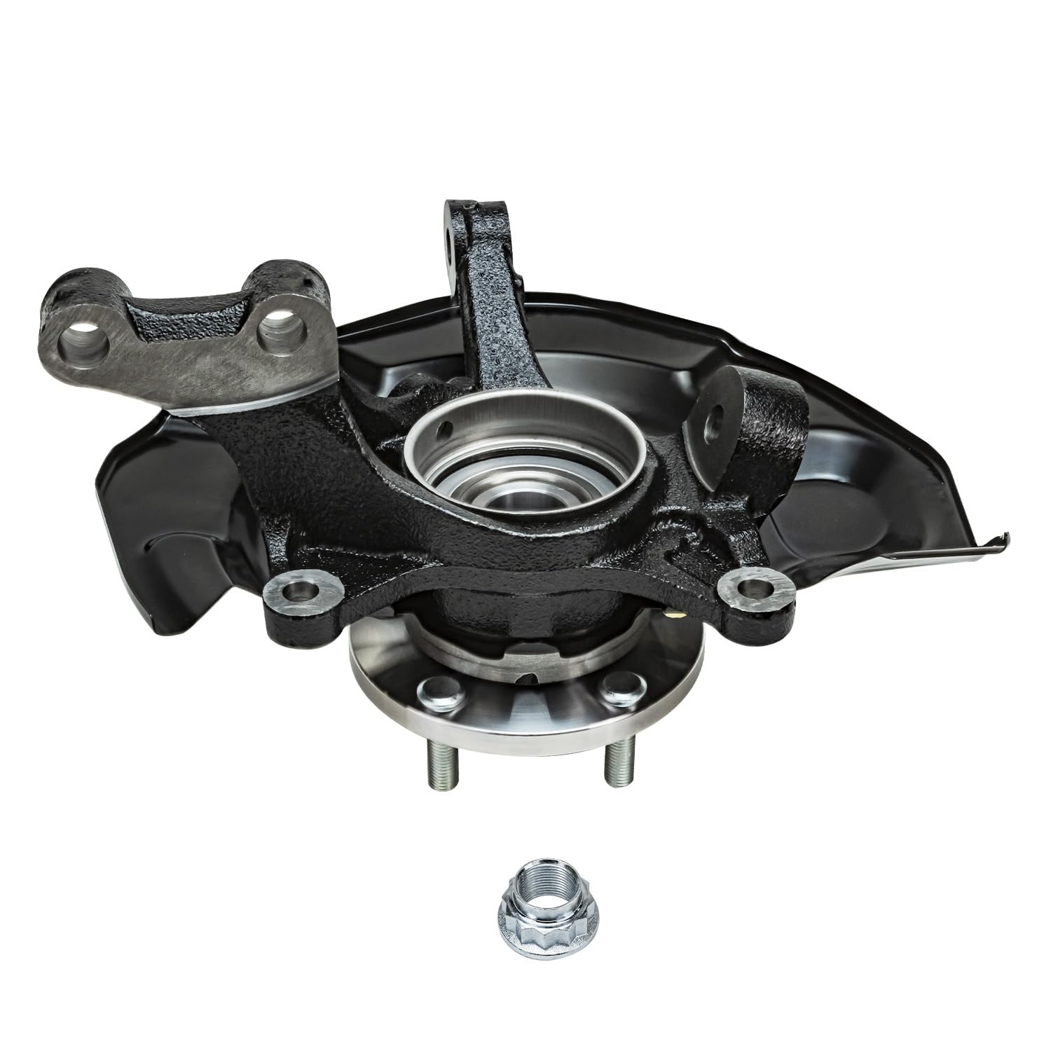 Detroit Axle - Front Right Steering Knuckle & Wheel Bearing Hub Assembly Replacement for 2004-2007 Toyota Highlander (Fits 2005, 2006 Models) | AWD Compatible | Perfect for Off-Roading & Winter Driving