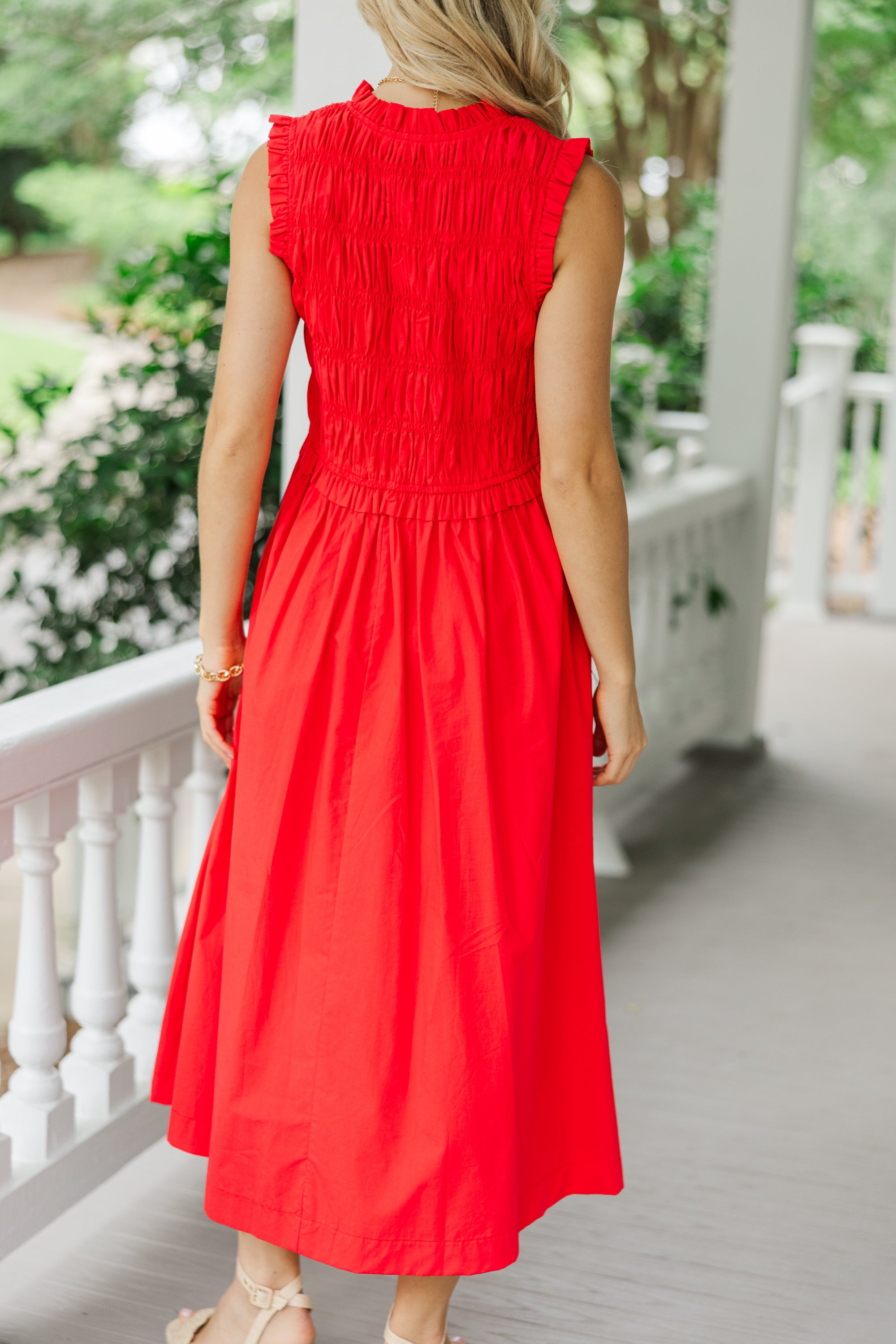 Red Maxi Dress for Women - Elegant Long Flowy Dress for Summer, Beach, Parties & Special Occasions