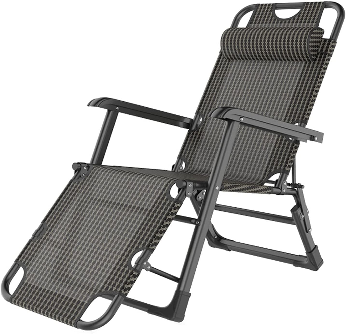 Portable Zero Gravity Sun Lounger for Outdoor & Balcony Relaxation - Black
