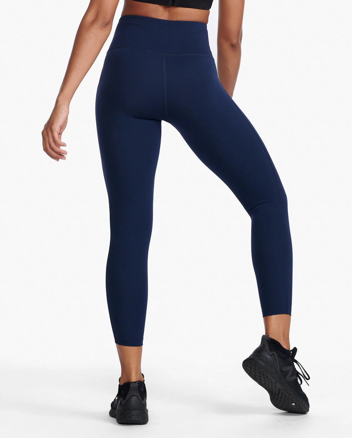 Form Stash High Rise Compression 7/8 Leggings 2.0 - Midnight Black | Workout, Yoga & Running Activewear for Women