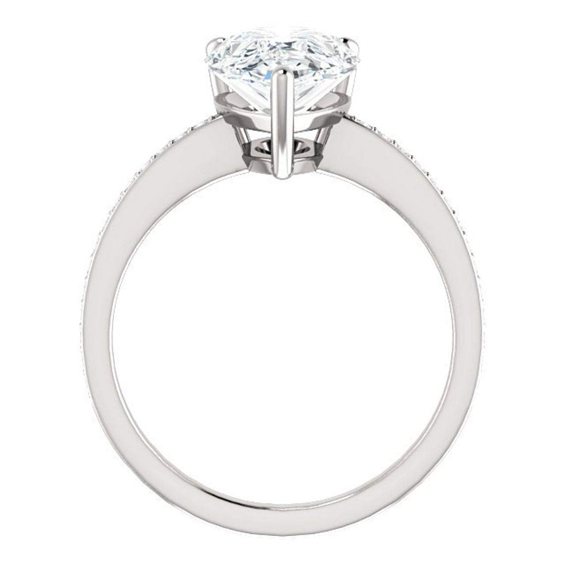 Exquisite Pear Cut 2.10CT Colorless Moissanite Engagement Ring in 925 Sterling Silver - Perfect Wedding Promise Ring, Custom Jewelry for Brides, Anniversary Gifts & Special Occasions