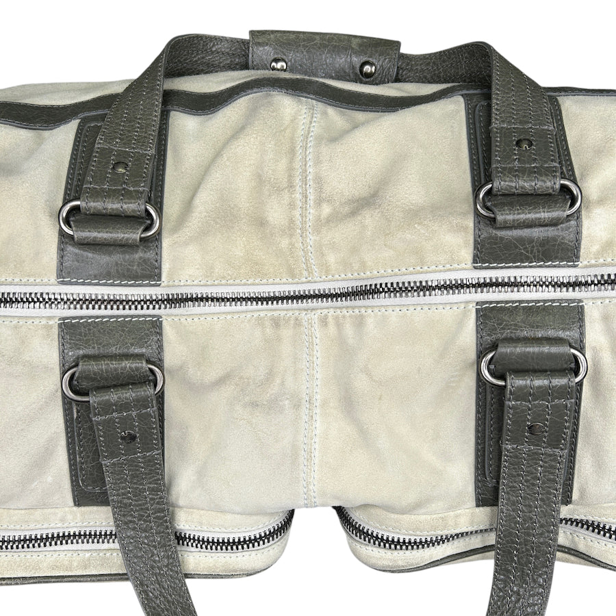 BALENCIAGA Genuine Suede Duffle Bag with Dual Pockets - Luxury Travel & Gym Bag for Men & Women | Perfect for Work, Weekend Getaways & Sports