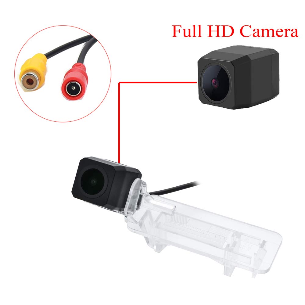 Full HD Waterproof & Shockproof Reversing Backup Camera for Mercedes Benz Smart City-Coupe/Smart Fortwo/Smart ED/Smart ForJeremy - Night Vision, Wide Angle Rear View Parking Camera for Safe Driving & Easy Parking