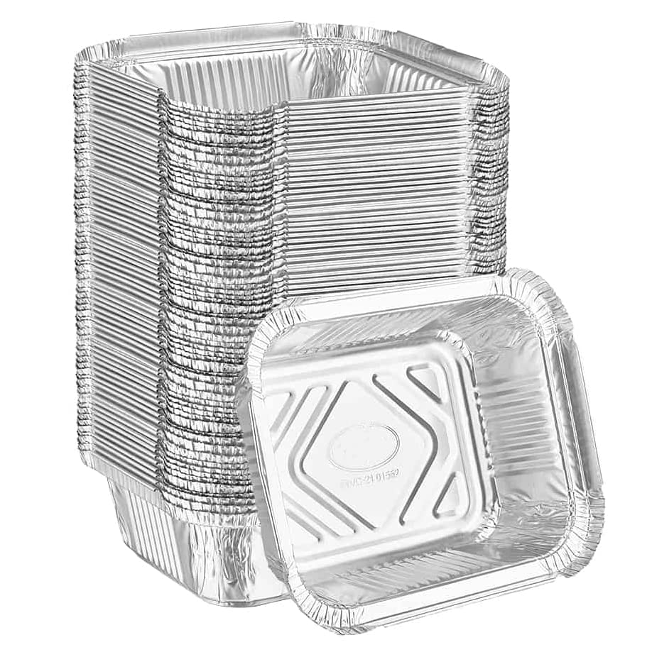Tiger Chef Aluminum Foil Pans - 30 Pack 1 Lb Disposable Freezer & Oven Safe Containers with Board Lids for Baking, Cooking, Meal Prep, Food Storage & Takeout | Perfect for Parties, BBQs, Leftovers & Freezer Meals