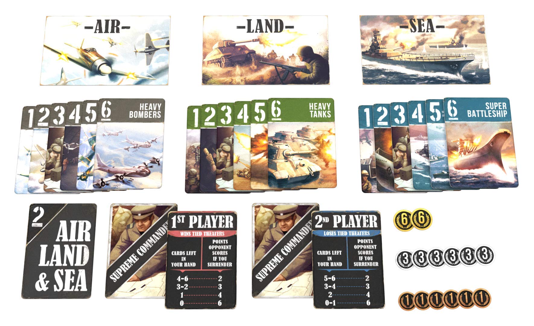 Arcane Wonders Air Land & Sea Revised Edition - Strategic 2 Player Card Game for Teens & Adults (Ages 14+) | 20 Min Playtime | Perfect for Game Nights, Travel & Family Bonding