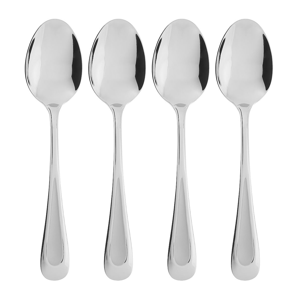 Luxury Satin Sand Dune Dinner Spoons Set of 4 - Elegant Flatware for Fine Dining, Wedding Registry & Formal Table Settings