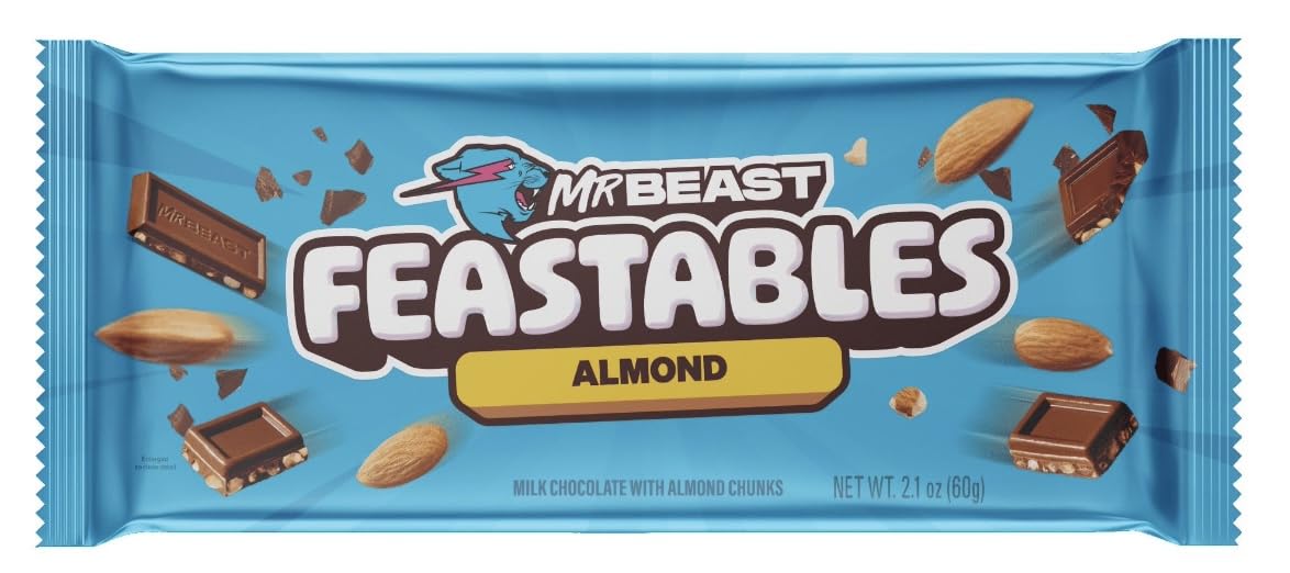 Beast Chocolate Bars Variety Pack - 5 Pack of Peanut Butter Milk Chocolate, Dark Chocolate, Milk Chocolate, Milk Crunch & Milk Chocolate Almond Bars | New Creamier Formula (2.1 oz Each) | Perfect for Gifts, Snacking & Dessert Platters