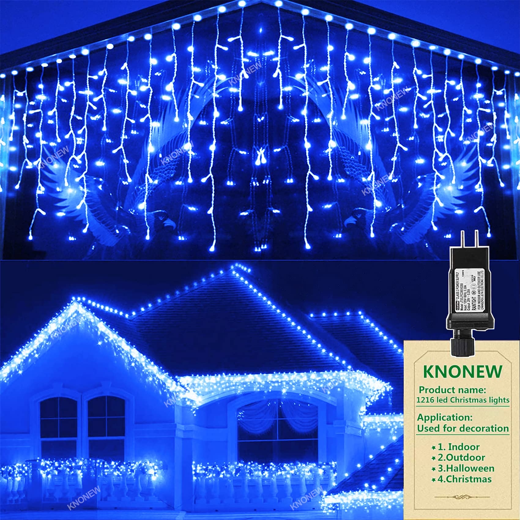iCycle LED Christmas Lights - Waterproof Fairy String Lights for Indoor Outdoor Holiday Decorations, Xmas Tree, Party, Wedding, Garden