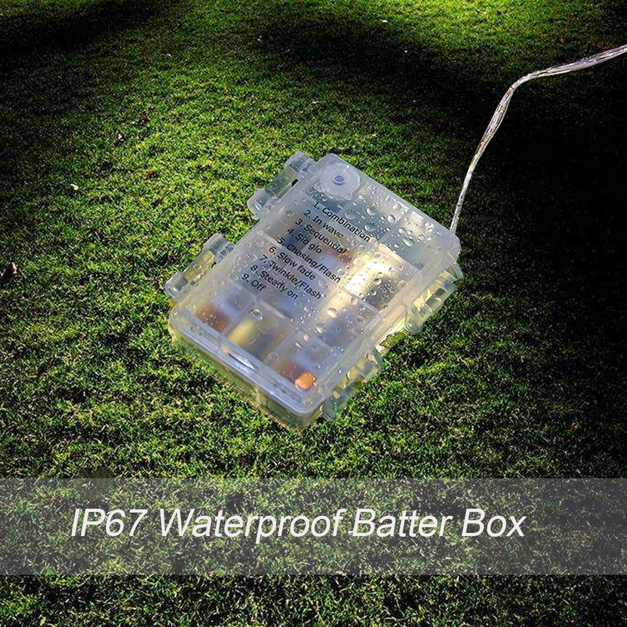 33ft Battery Fairy Lights with Remote - 100LED 4 Pack Waterproof for Bedroom & Outdoor Decor