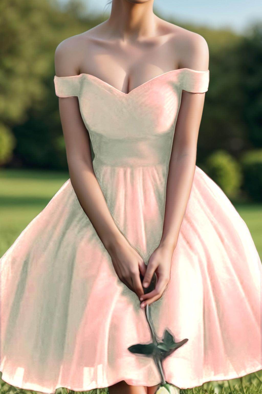 Elegant Princess Tea Length Tulle Homecoming Dress CS0526 - Perfect for Prom, Formal Dances & Special Occasions