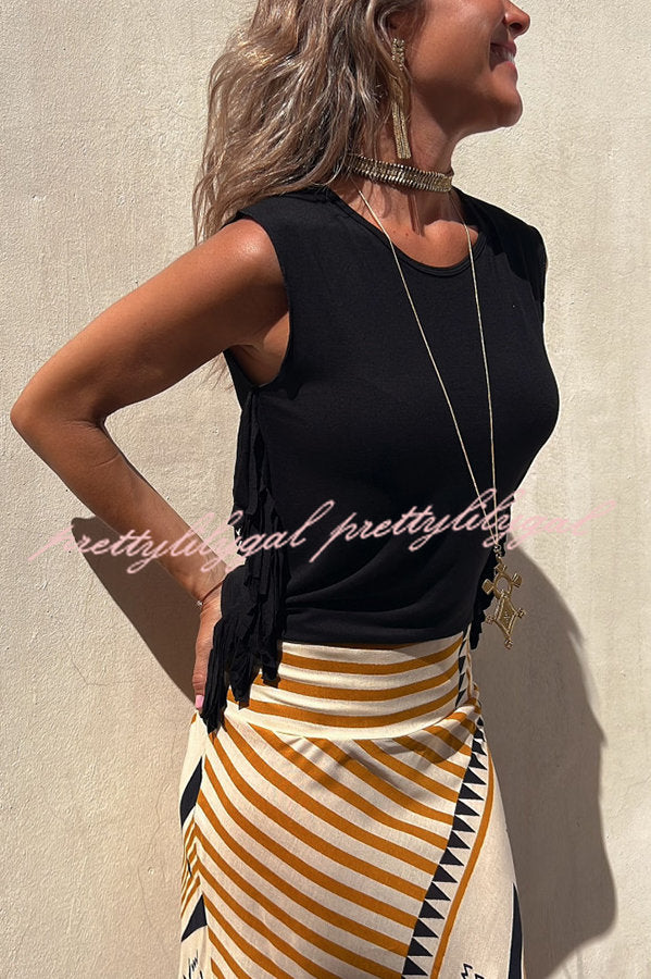 Stylish Told You So Girl Cotton Blend Tassel Trim Relaxed Top for Women | Casual Boho Chic Blouse | Perfect for Summer Outings, Beach Vacations & Music Festivals