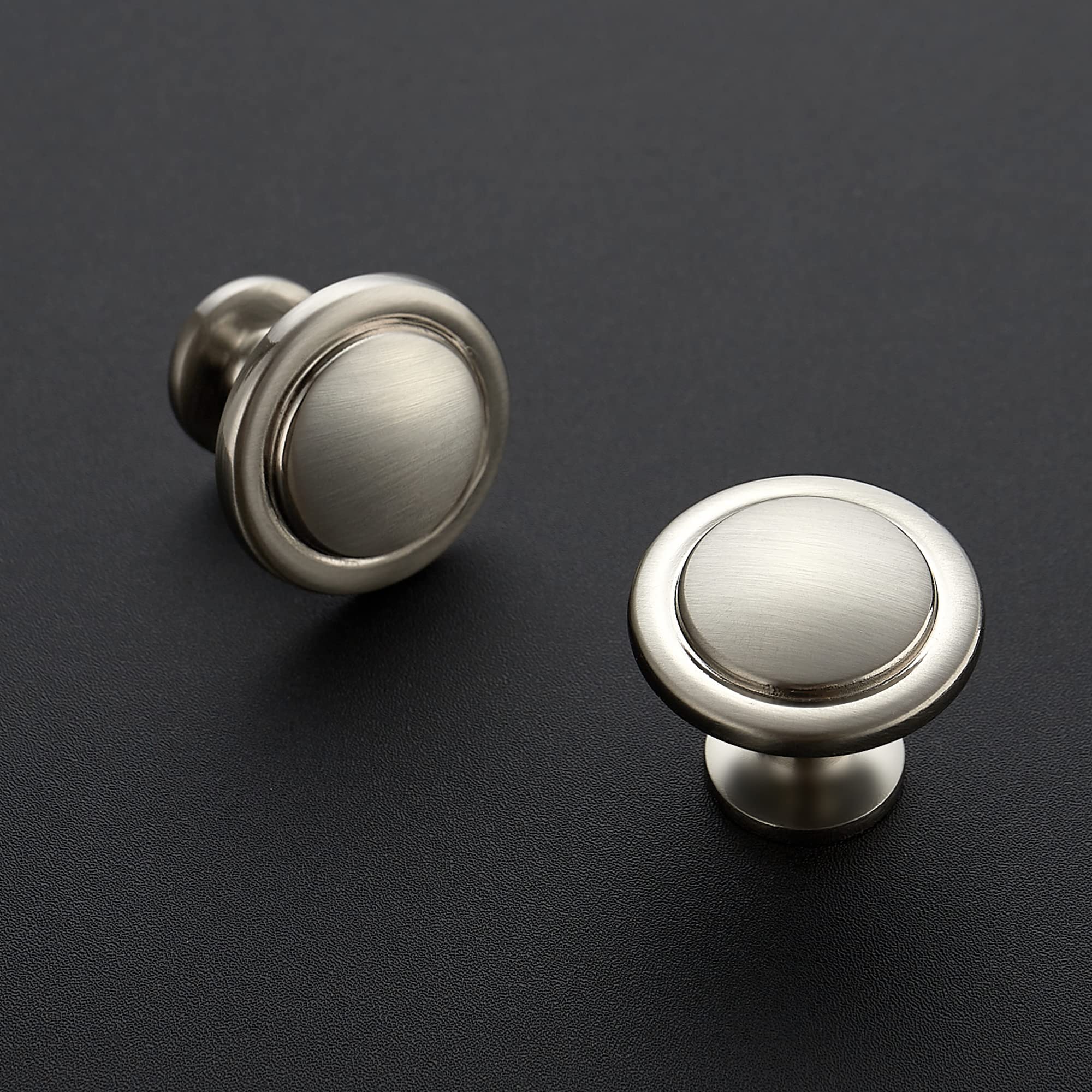 45 Pack 1-1/4 Inch Brushed Nickel Cabinet Knobs - Premium Zinc Alloy Drawer Pulls & Dresser Handles for Kitchen, Bathroom & Furniture (Ideal for Cabinets, Dressers, Wardrobes & Storage Units)