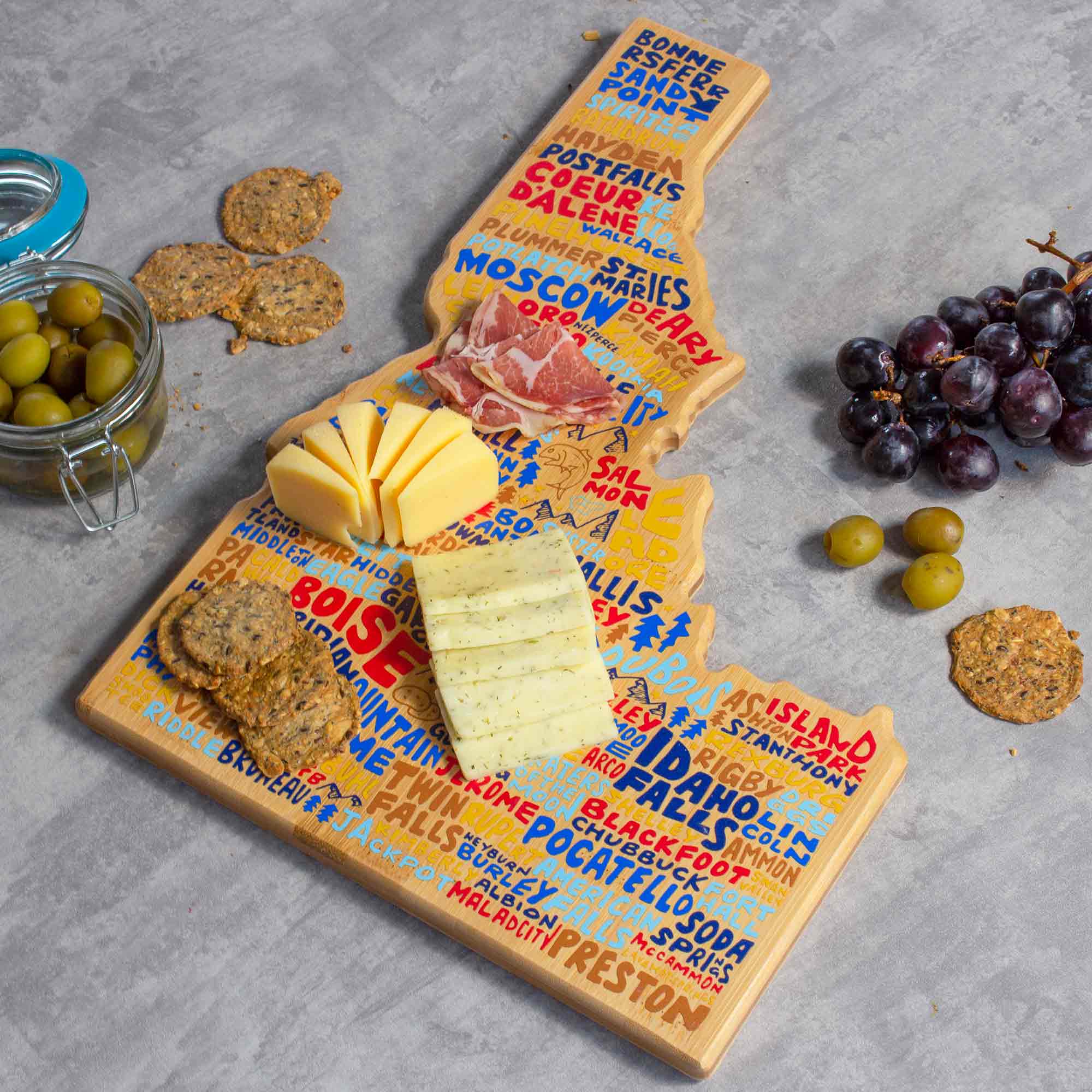 Premium Idaho Wood Cutting Board with Handcrafted Wander on Words™ Artwork - Perfect for Kitchen, Charcuterie Boards, and Unique Home Decor Gifts