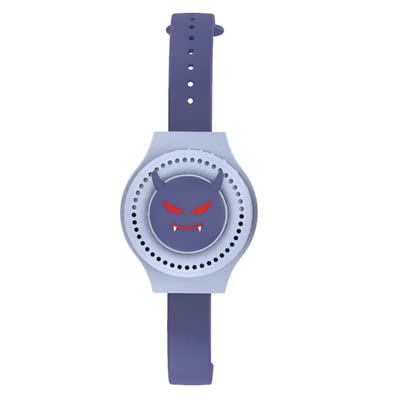 Rechargeable USB Mini Watch Fan for Kids - Ultra-Quiet 3 Speed Adjustable Portable Electric Fan, Cute Blue Devil Design - Perfect for Indoor, Outdoor, Office, Travel & Gifts for Children