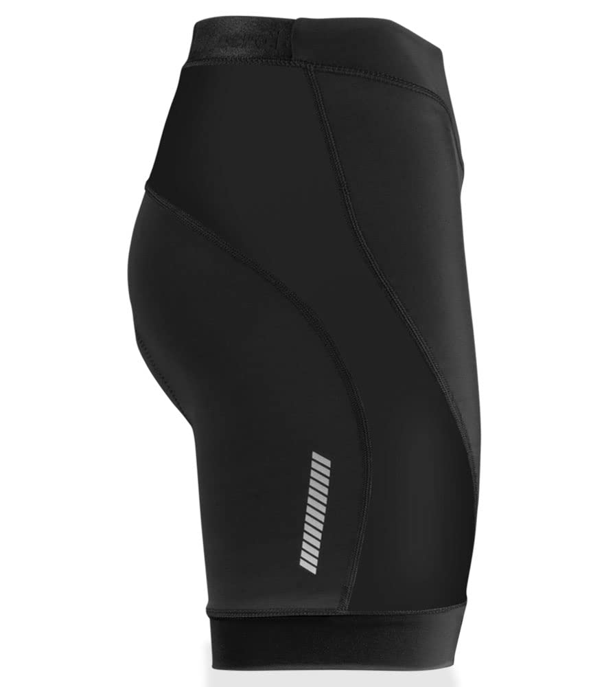 Women's Elite Padded Cycling Shorts - Premium Long Distance Biking Shorts for Women - High Performance Breathable Bike Shorts - Made in USA - Perfect for Road Cycling, Spinning Classes & Outdoor Workouts